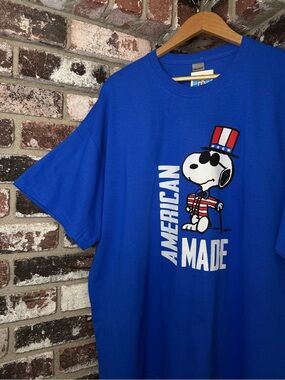 Snoopy Patriotic President Peanuts American Made Graphic Tshirt